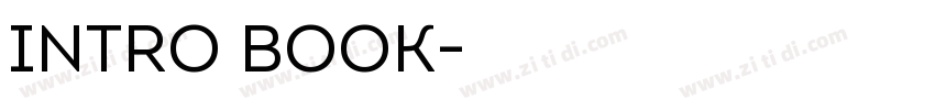 Intro Book字体转换